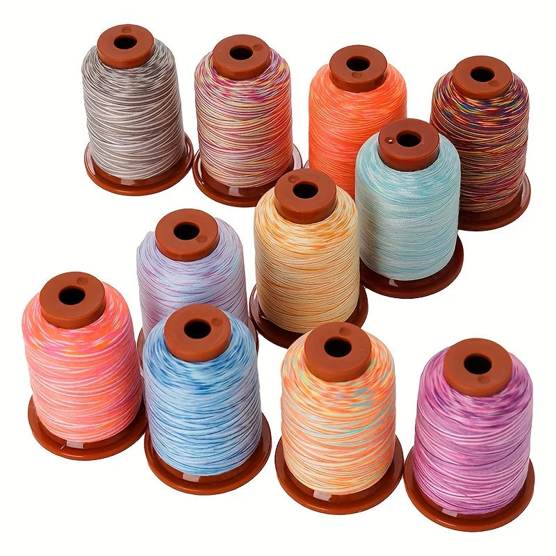 Rainbow Variegated Polyester Sewing Thread 5000Y Multi-Purpose