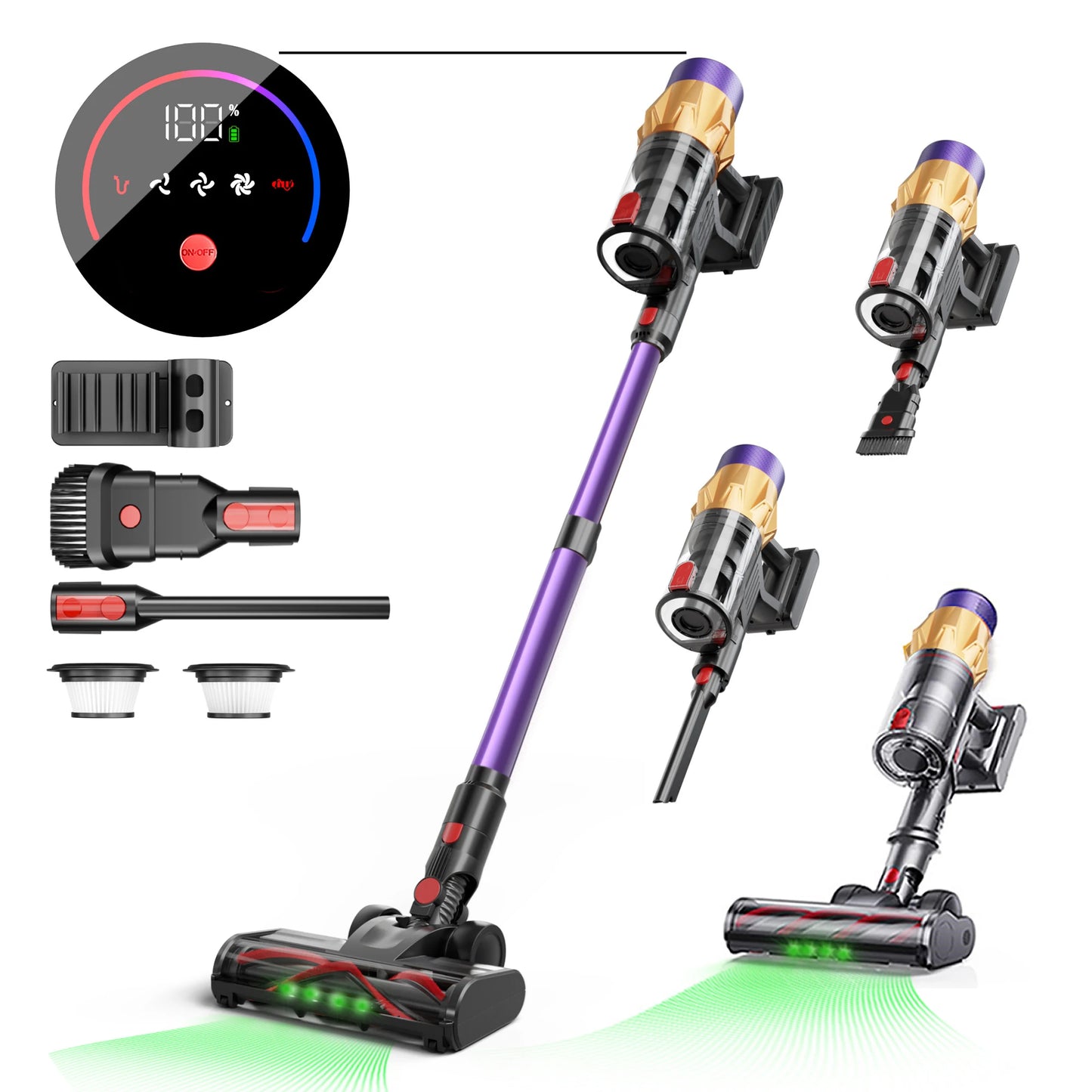 Blossom Wireless Vacuum Cleaner Strong Suction HEPA Filter
