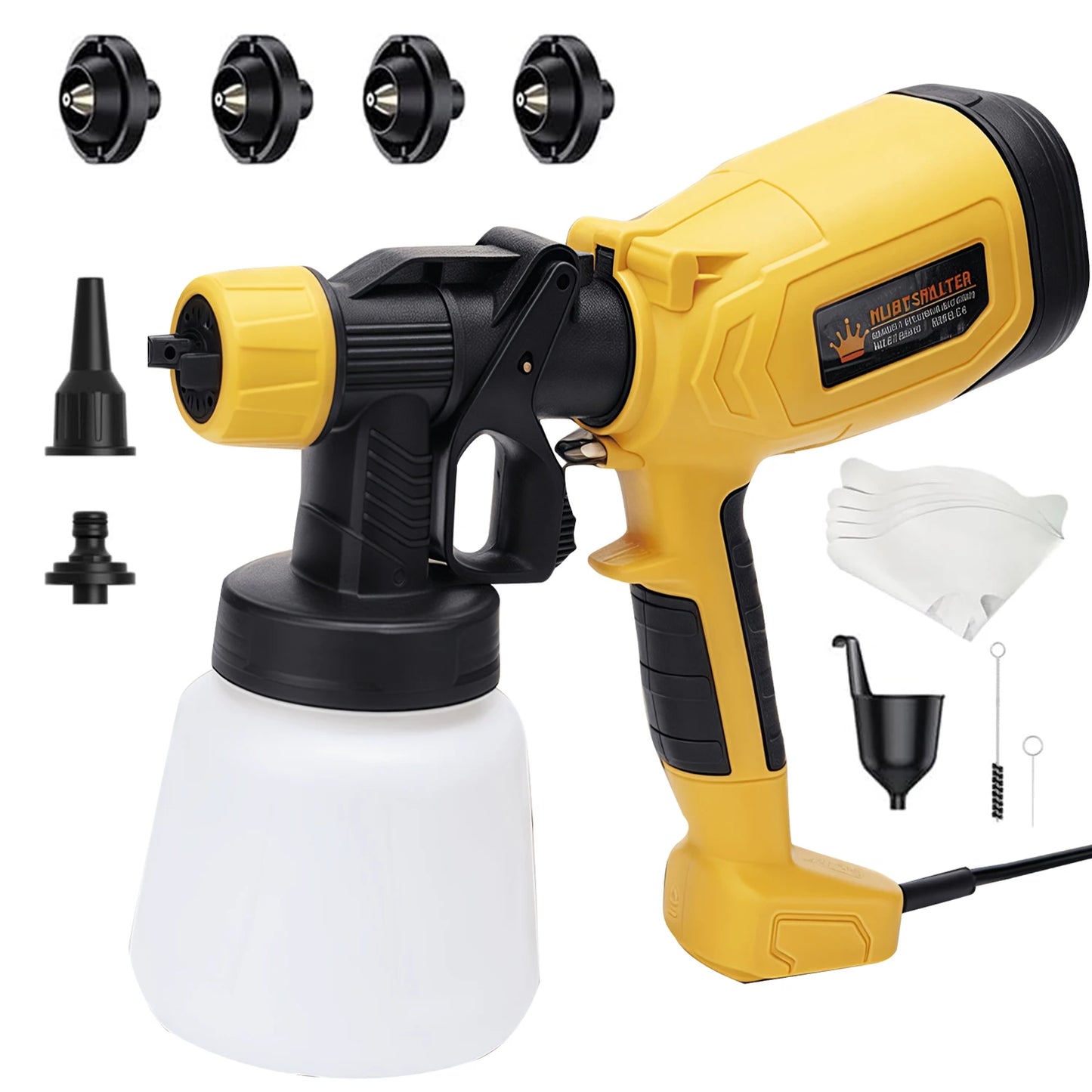 Cordless Electric Spray Gun Paint Sprayer 21V Battery
