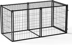 DAFIFY Heavy Duty Dog Crate Indestructible Metal Kennel