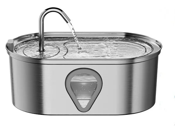 Automatic 3.5L Stainless Steel Cat Water Dispenser with LED Light