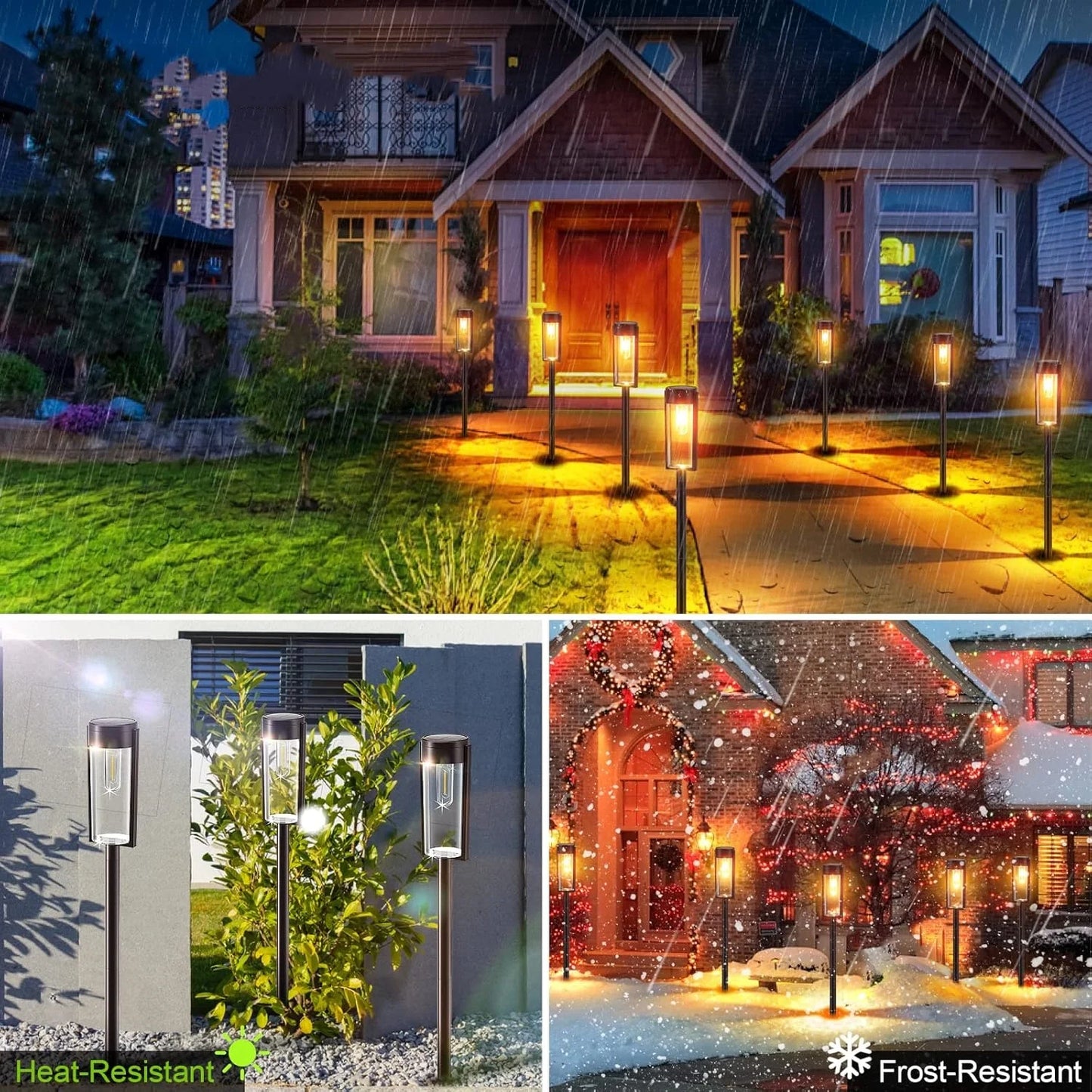 Upgraded Solar Pathway Lights 6/12 Pack for Outdoor Use
