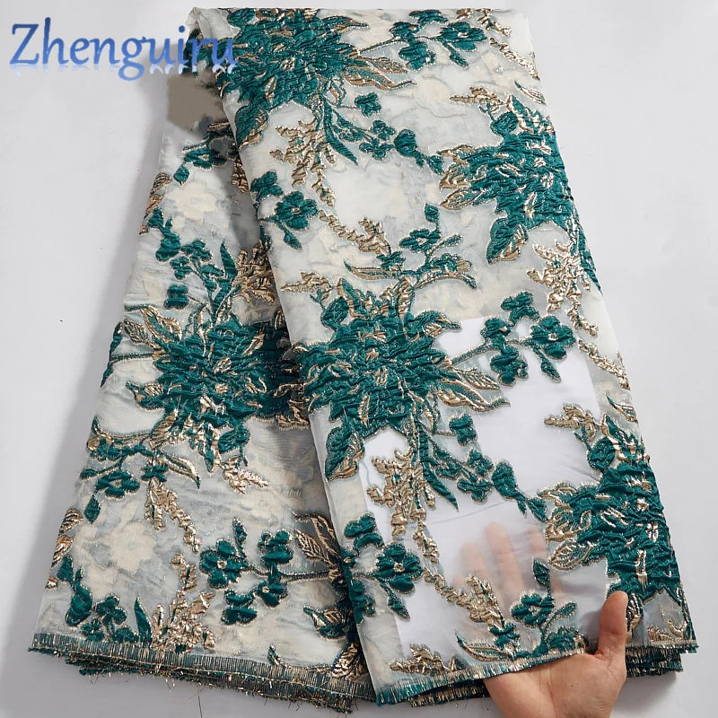 Zhenguiru Organza Lace Brocade Fabric For Elegant Dresses