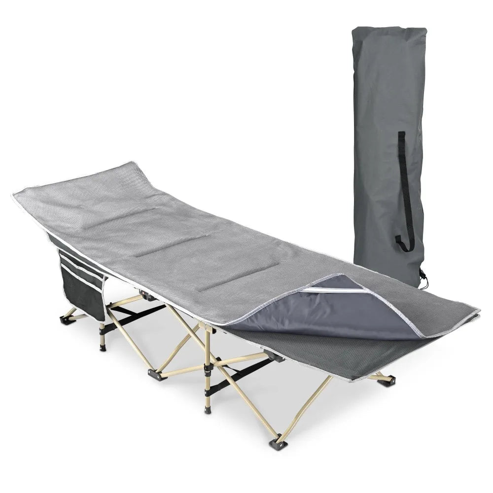 DUTRIEUX Folding Camping Cot Bed Portable Outdoor Furniture