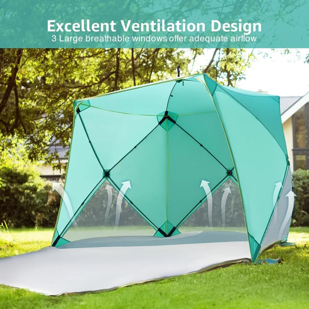 XMSJ Pop Up Beach Tent Portable UPF50 Sun Shelter Camping