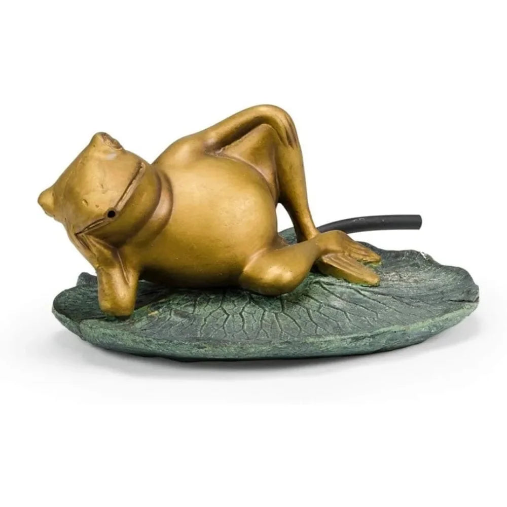 Aquascape Lazy Frog Fountain on Lily Pad for Garden Ponds