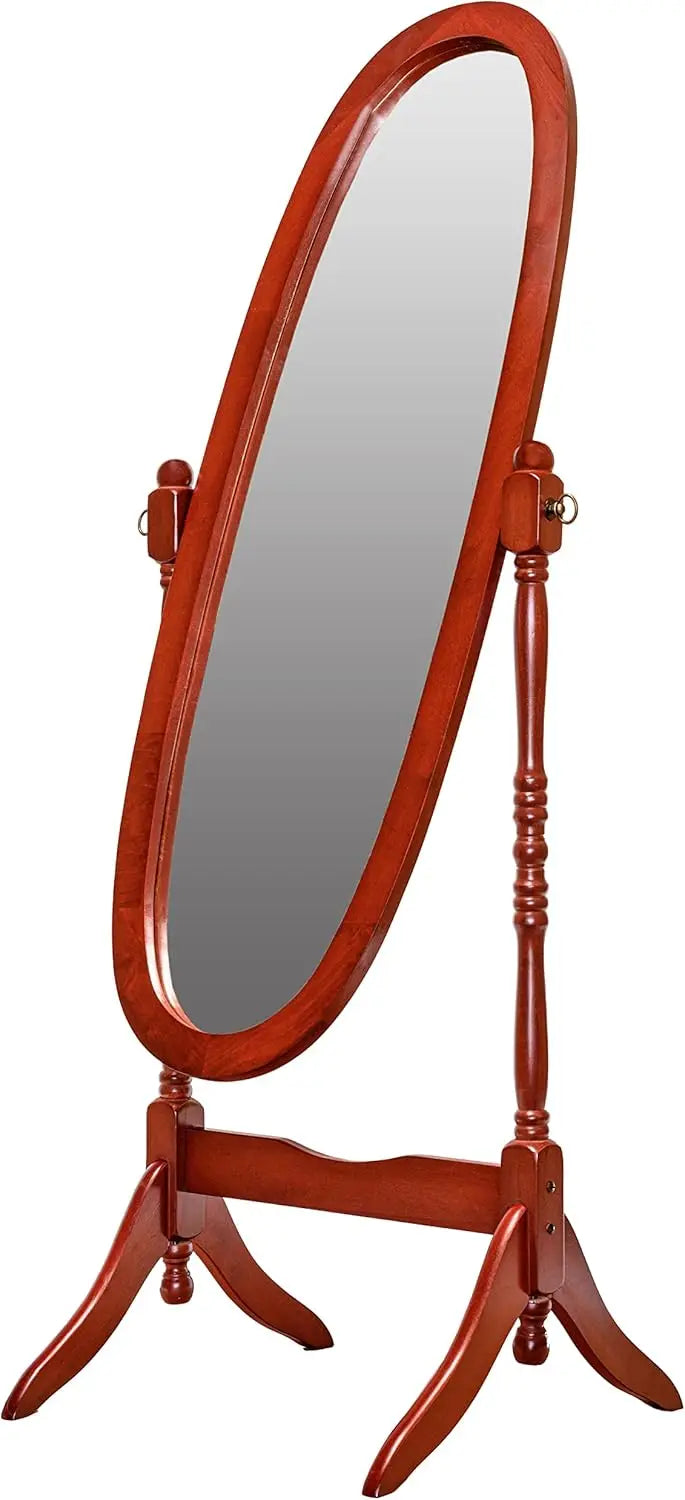 Legacy Decor Swivel Full Length Floor Mirror White