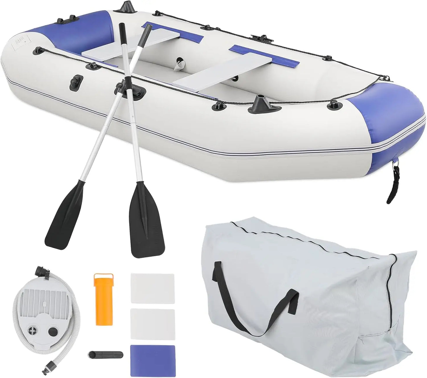 Inflatable Sports Kayak for 1-4 Persons with Oars Included
