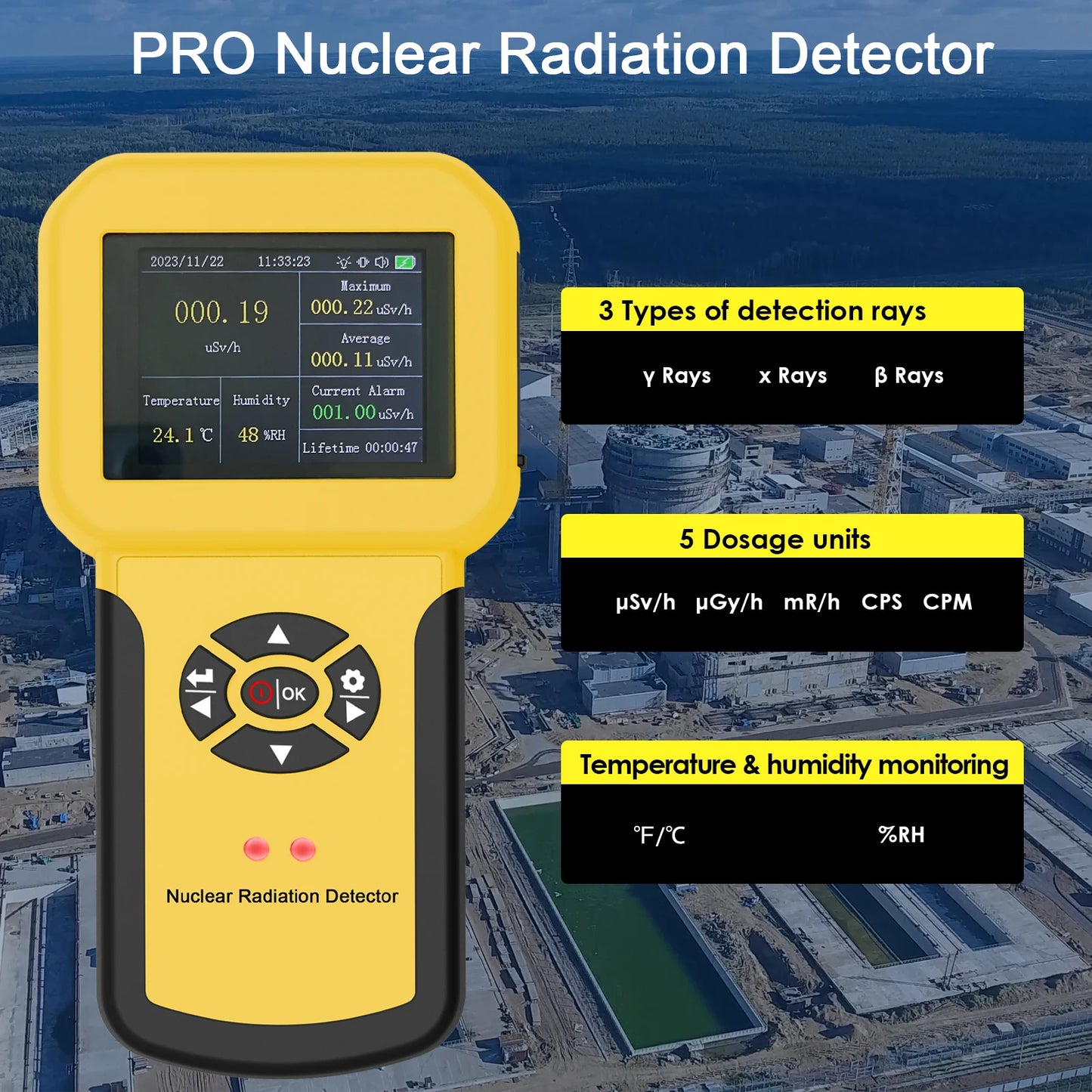 HoldPeak Nuclear Radiation Detector Geiger Counter HP 886A