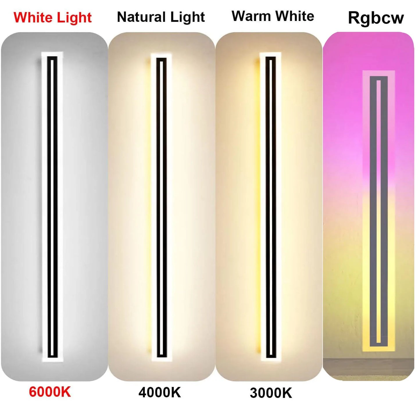 Outdoor Long Strip Modern LED Wall Light Fixture Lamps IP67