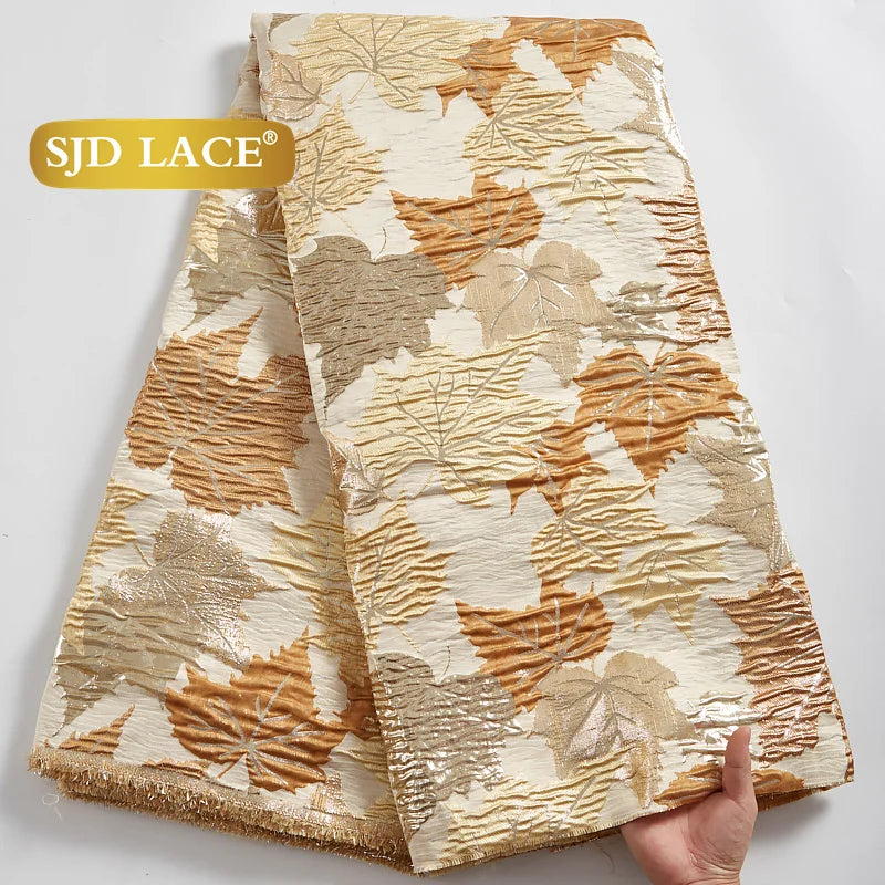 SJD LACA Nigerian Brocade Lace Damask Jacquard Fabrics