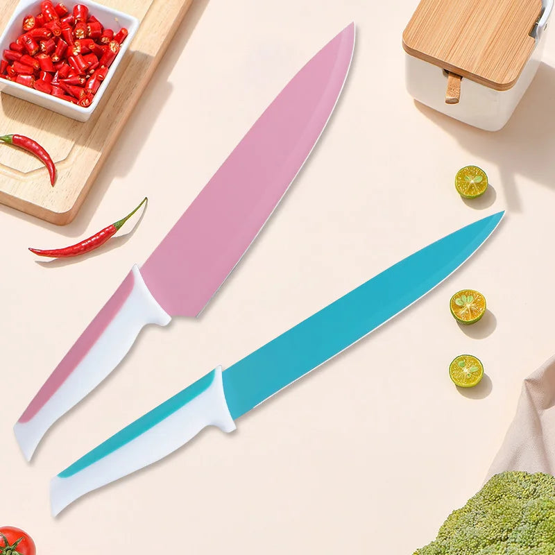 High Carbon Stainless Steel Kitchen Knife Set With Magnet Holder