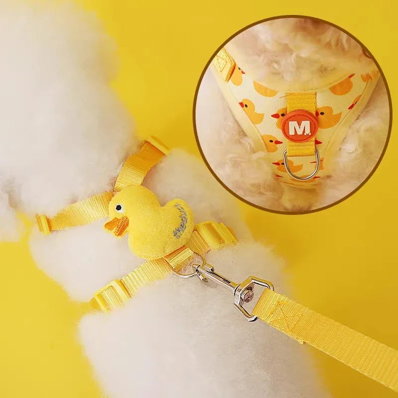 Guangdong Cartoon Duck Adjustable Dog Harness Leash Set