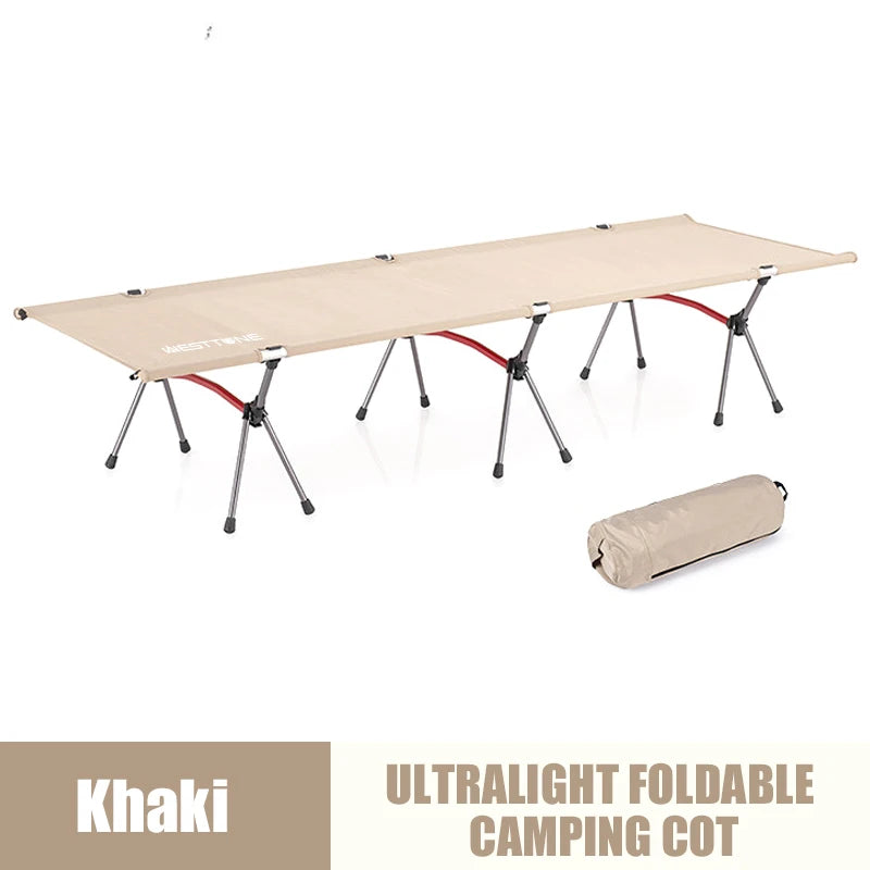 WEST TUNE Camping Cot With Leg Extenders Folding Bed