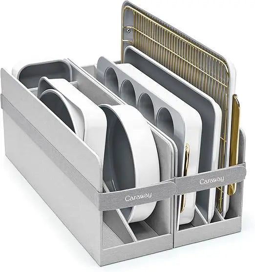 XMSJ Nonstick Ceramic Bakeware Set with Cooling Rack and Storage
