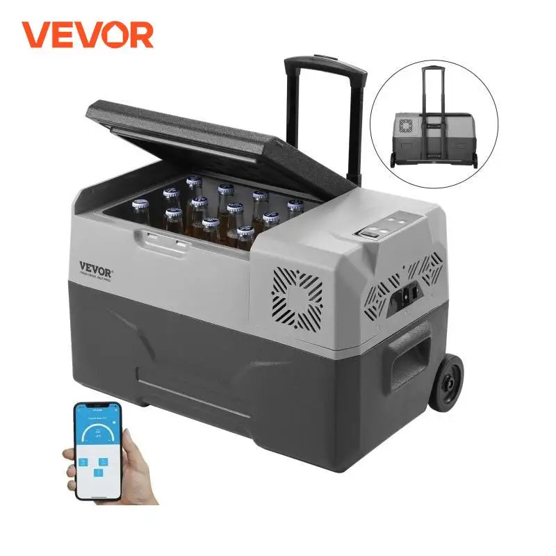 VEVOR 12 Volt 30L Portable Car Refrigerator with Wheels
