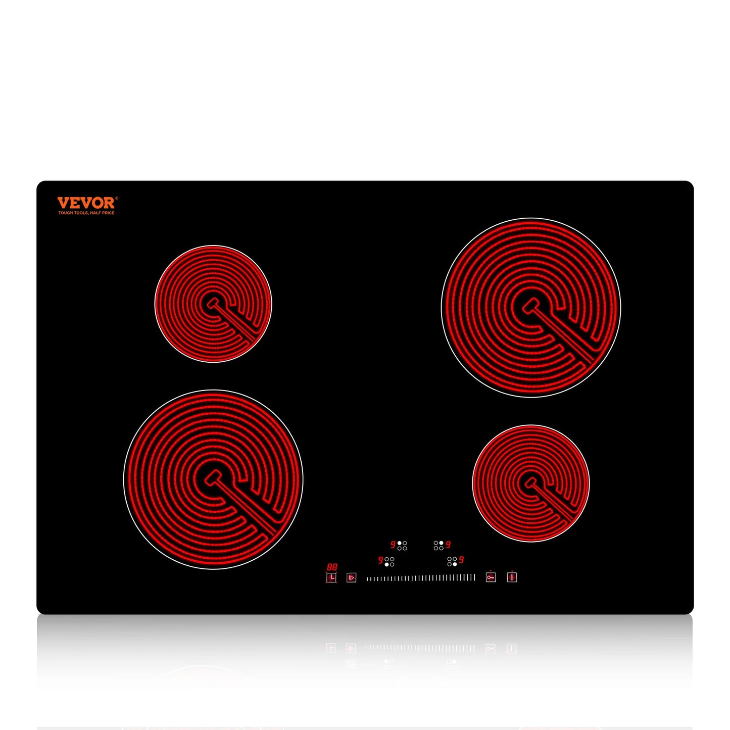 SucceBuy Induction Cooktop 4 Burner Ceramic Glass Electric