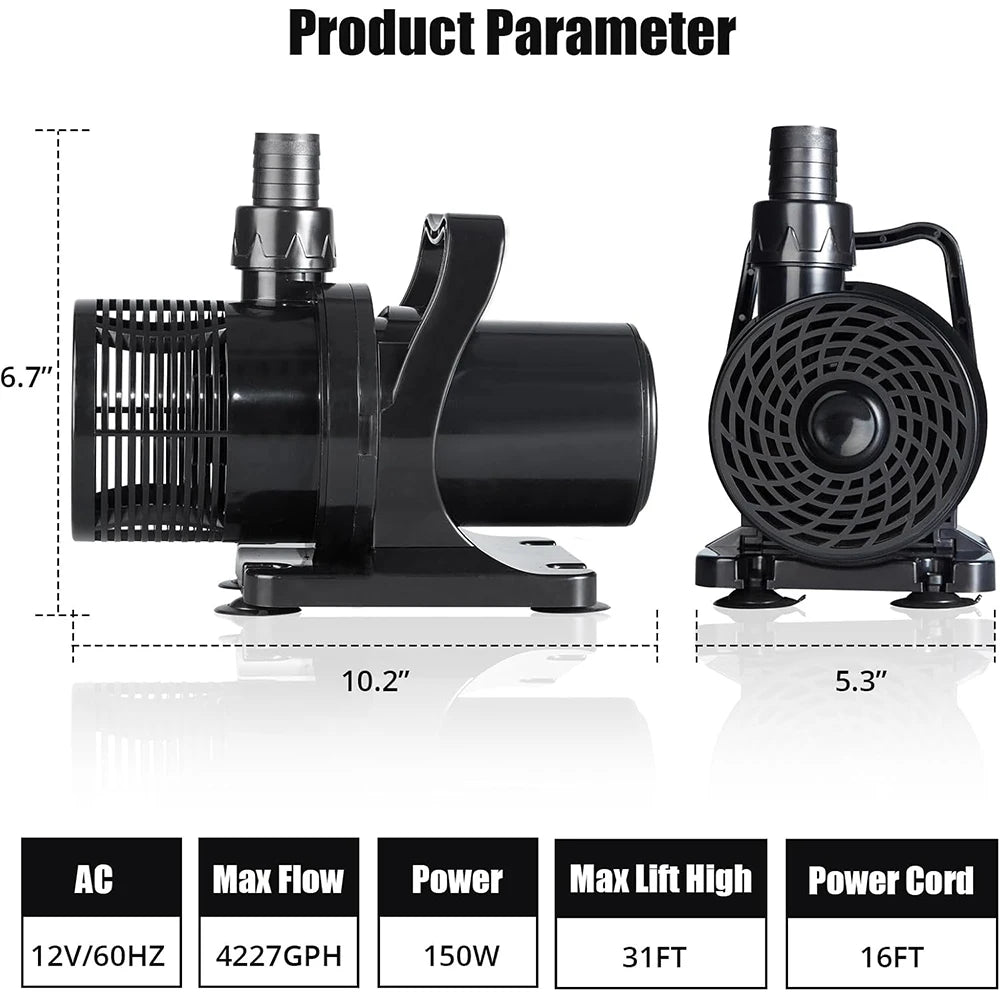 HiMISS Submersible Pond Pump 200W High Flow 5812 GPH