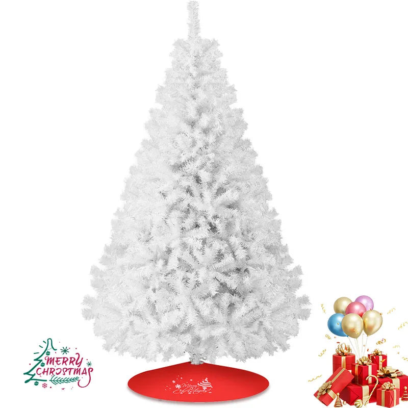 Pre-Lit Christmas Tree With Metal Base 1000 PVC Branches