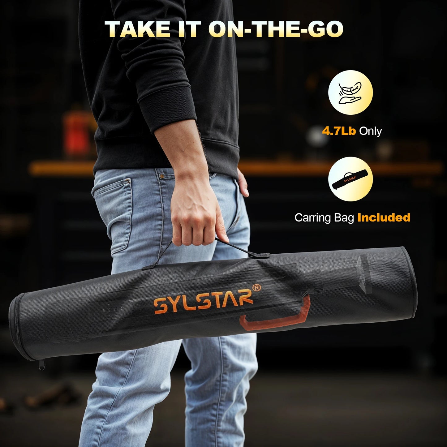 Rechargeable 360 Degree Work Light With Remote Telescopic