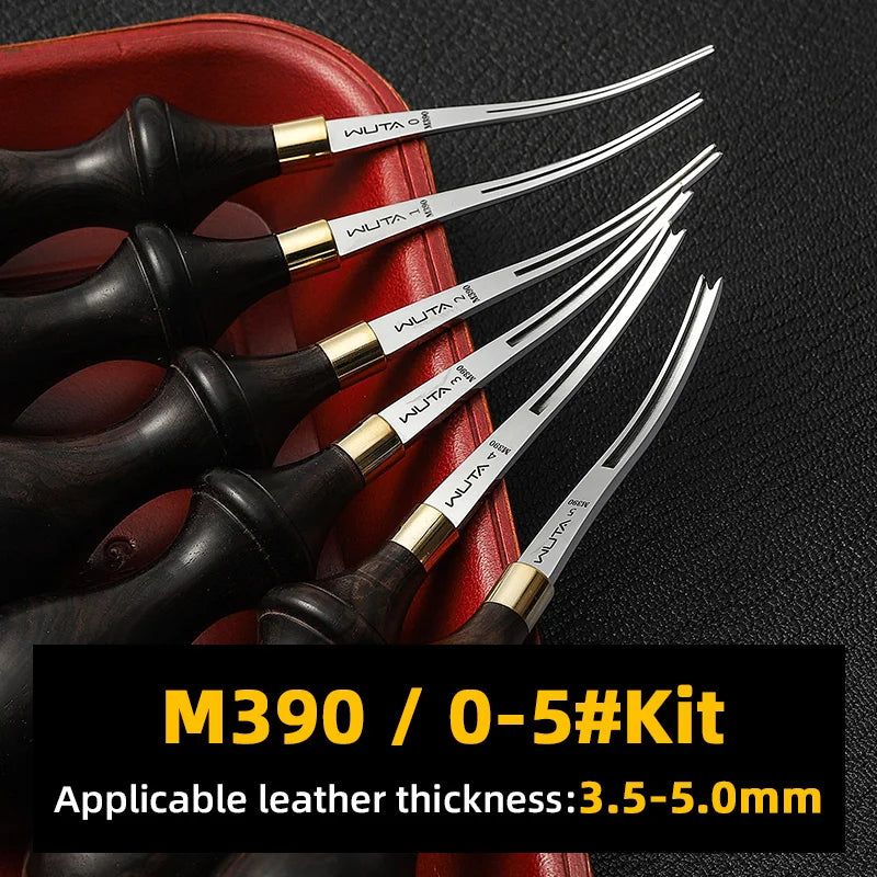 WUTA Leather Edge Beveler M390 Steel Ebony Handle Cutter