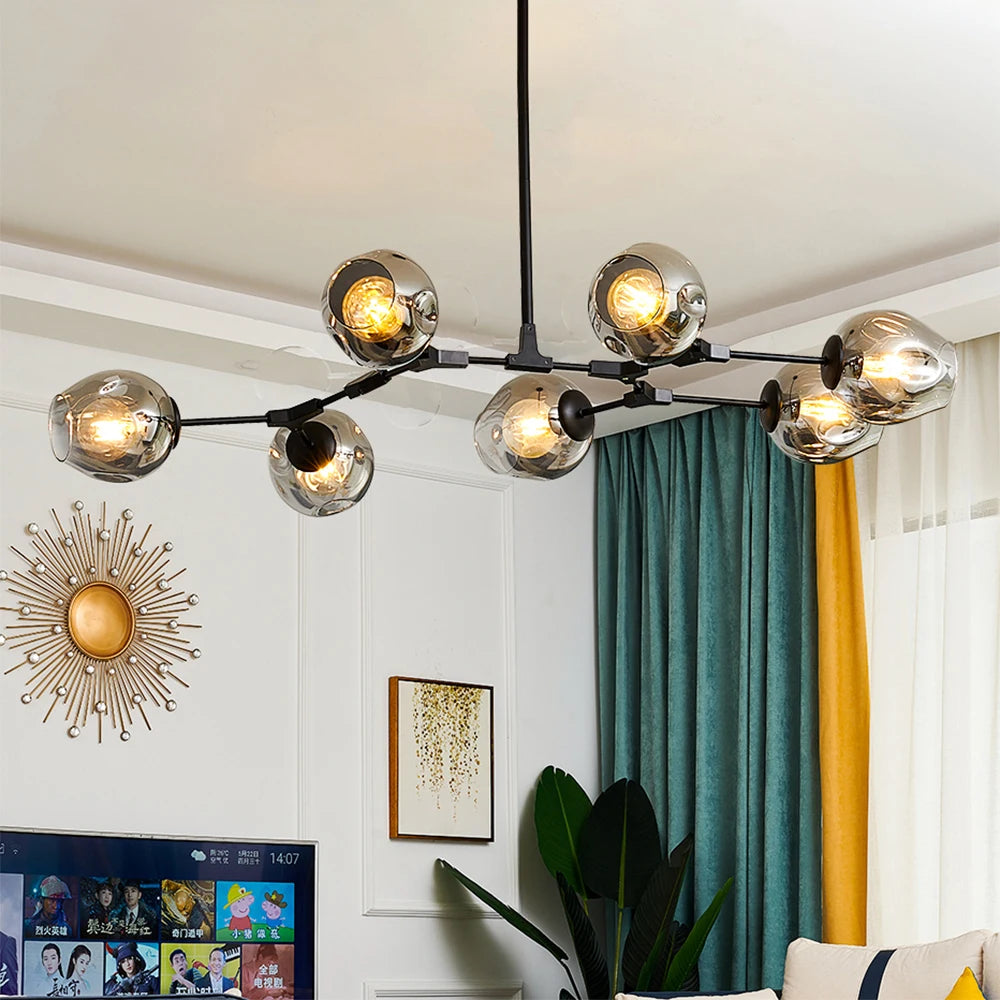 CNDL Modern Indoor Glass LED Chandelier Lighting