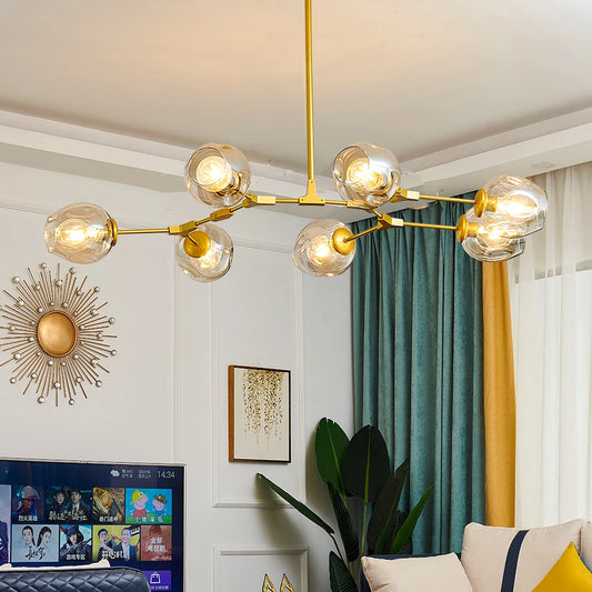 CNDL Modern Indoor Glass LED Chandelier Lighting