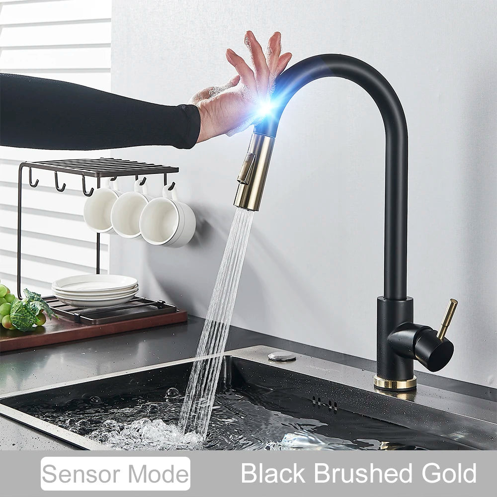 MYQualife Sensor Pull Out Faucet Touch Control Mixer