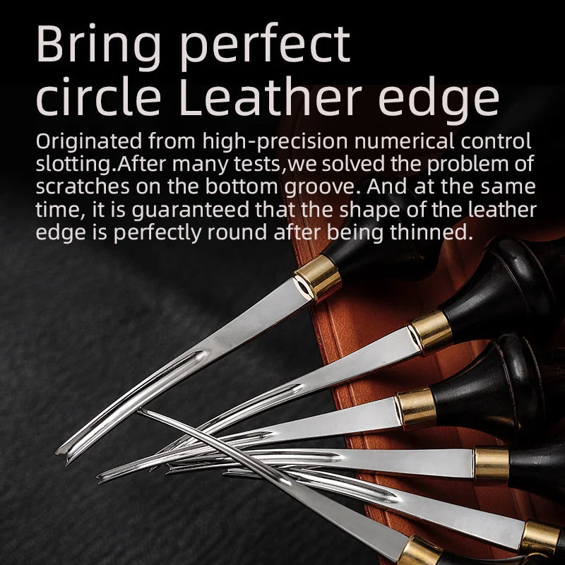 WUTA Professional Leather Edge Beveler with Ebony Handle