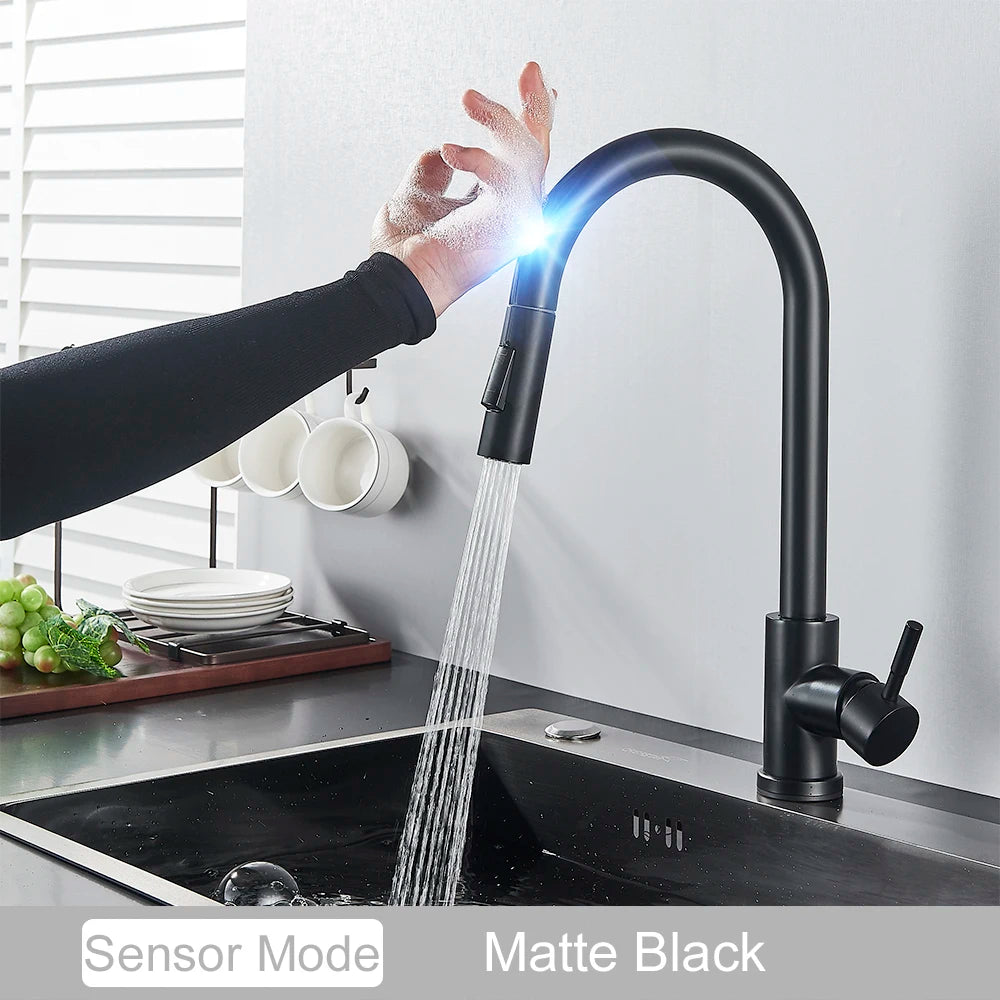 MYQualife Sensor Pull Out Faucet Touch Control Mixer