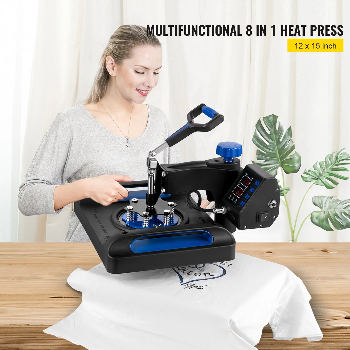 SucceBuy 5 In 1 Multifunctional Heat Press Sublimation