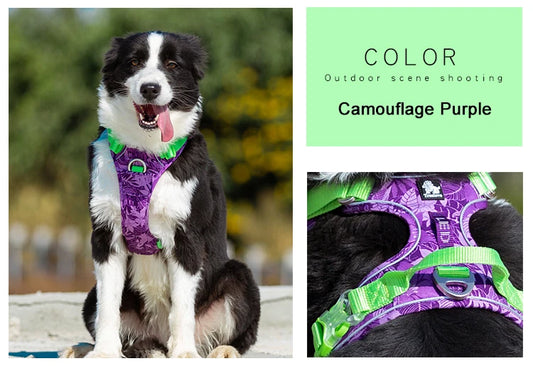 TRUELOVEB Explosion Proof Dog Harness Reflective Nylon