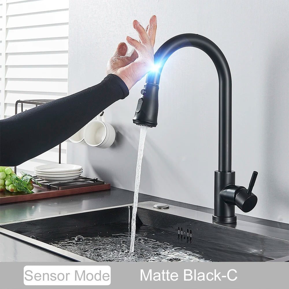 MYQualife Sensor Pull Out Faucet Touch Control Mixer