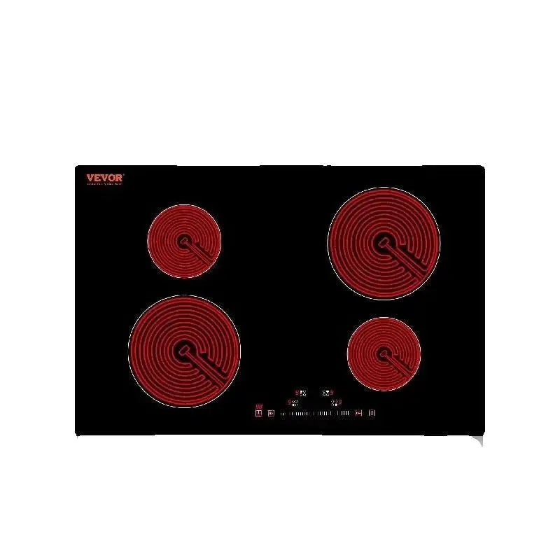 SucceBuy Induction Cooktop 4 Burner Ceramic Glass Electric