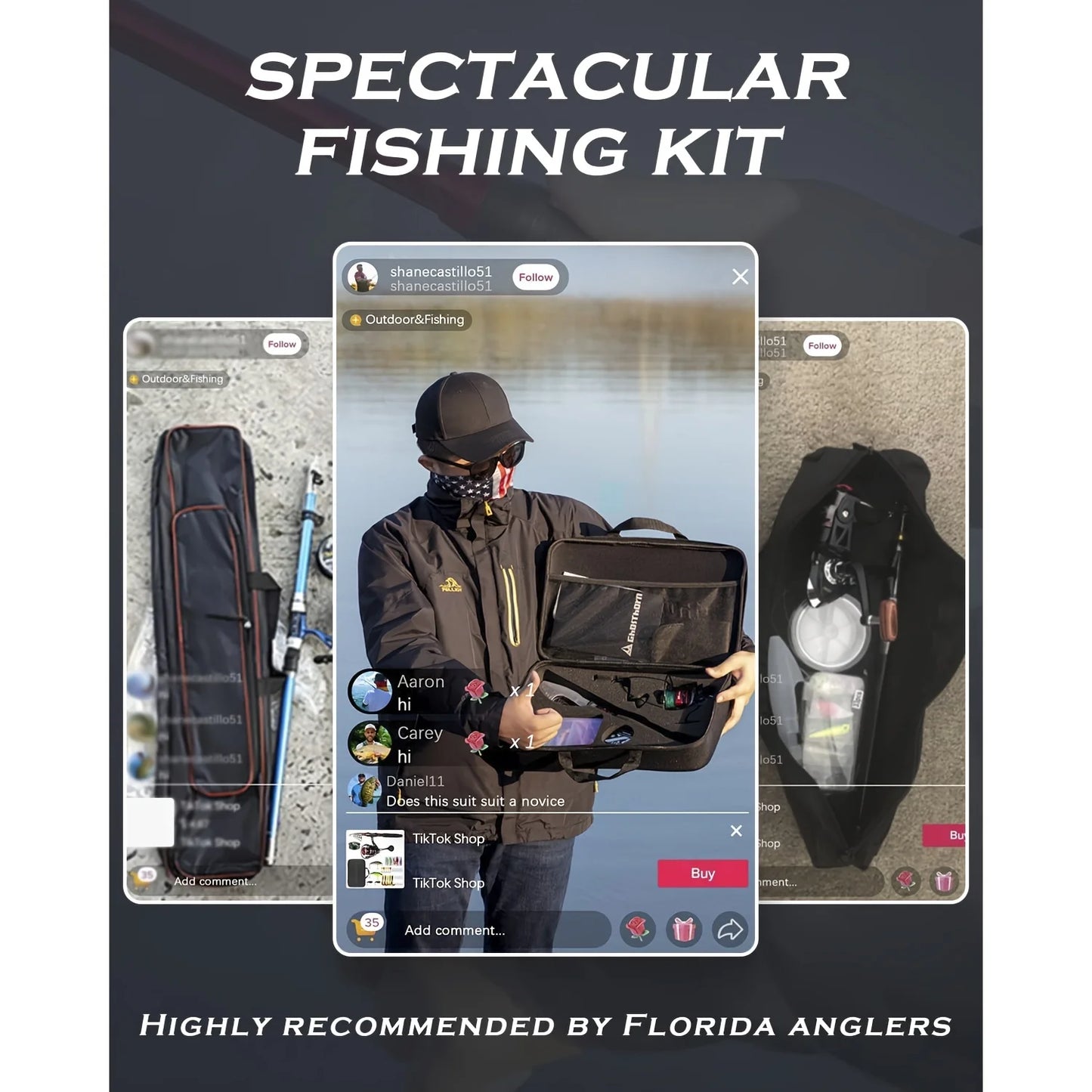 Ghosthorn Telescopic Fishing Rod And Reel Combo Kit