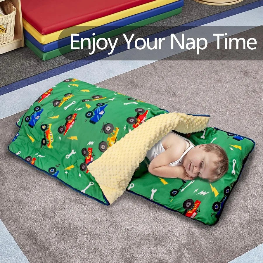 CN Toddler Nap Mat Thickened Soft Sleeping Bag with Blanket