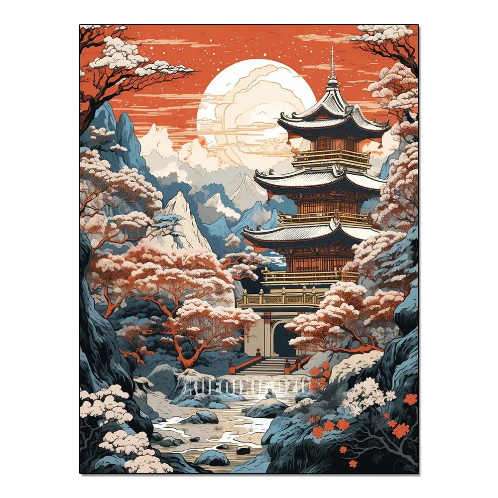 Qiziteng Diamond Painting Sailboat Waves Mosaic Wall Kit