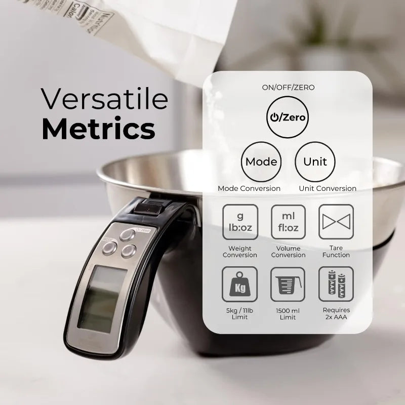 Hign Concerned Digital Kitchen Food Scale with Removable Bowl