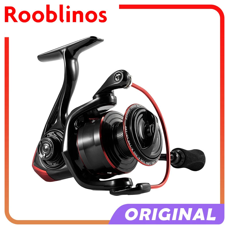 CR Sea Fishing Spinning Reel 5.2:1 Black Red 10kg Capacity