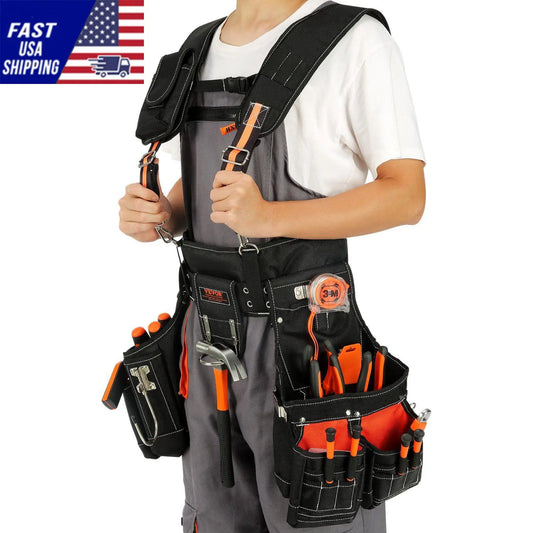 Frolic And Grow 1680D Heavy Duty Tool Belt With Suspenders
