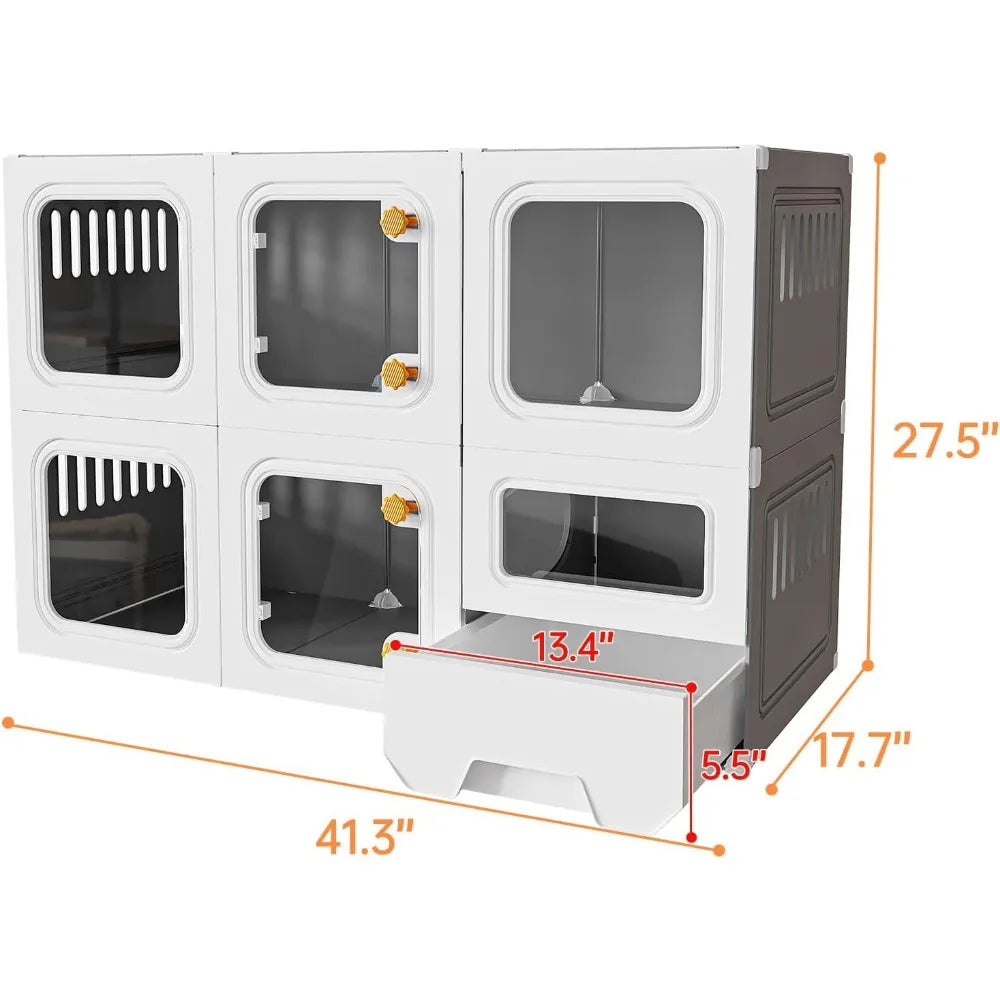 Cat Cabinet with Litter Box Hidden Enclosure for Indoor Cats