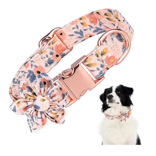 MFGBrand Flower Adjustable Pet Collar For Dogs And Cats