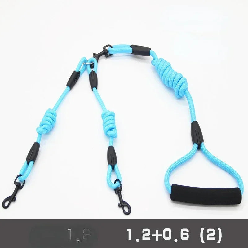 Guangdong Double Nylon Dog Leash With Twin Coupler