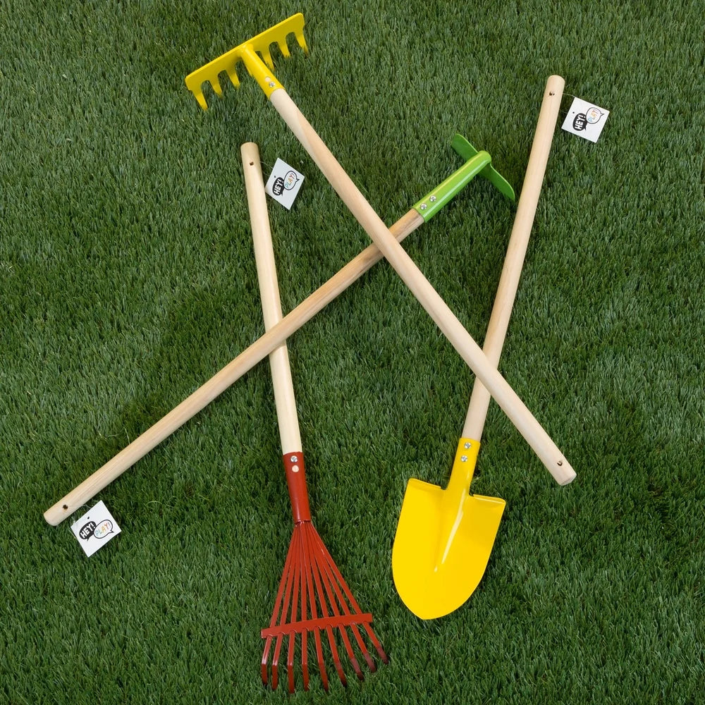 XMSJ Kids Garden Tool Set with Wooden Handles