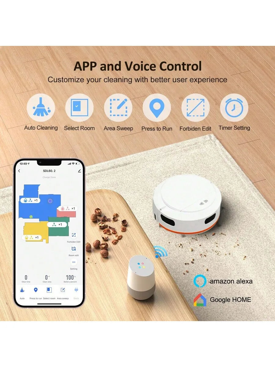 Ruitusi Smart Vacuum Cleaner Robot – Powerful Cleaning Efficiency