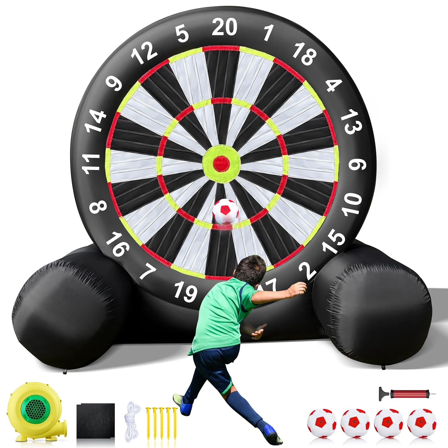 VANCEN Giant Outdoor Inflatable Soccer Darts Board Blower