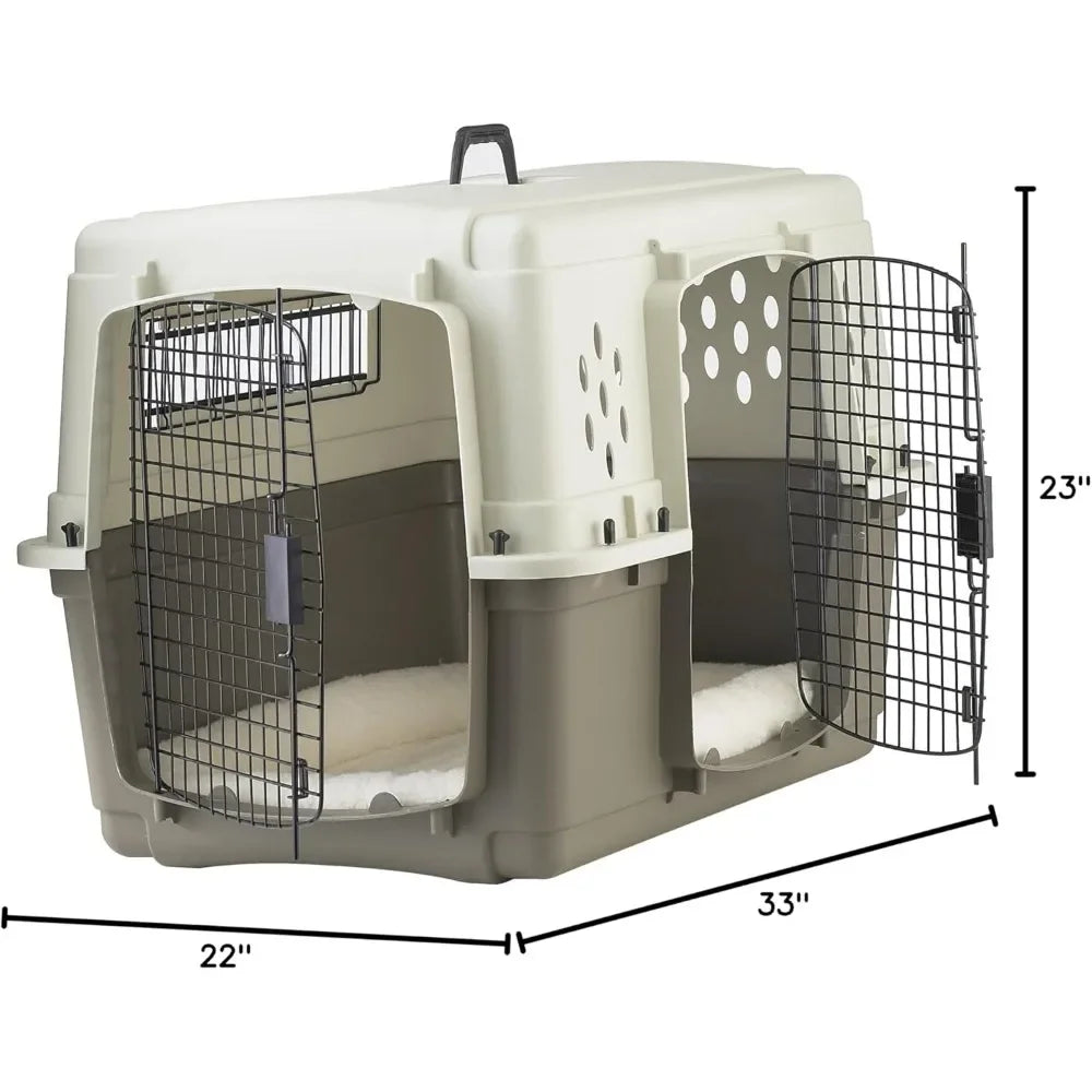 Hign-concerned Two Door Dog Crate for Air Transport