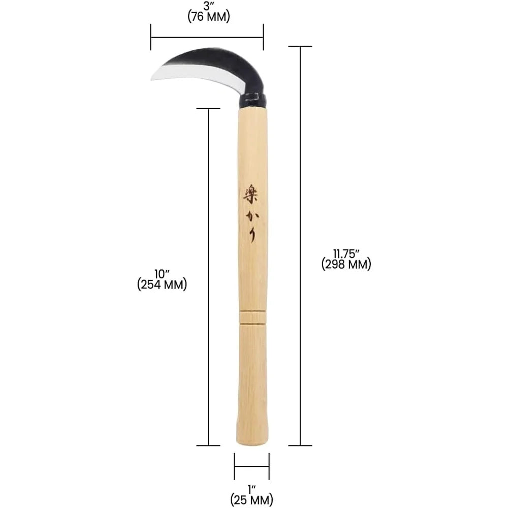 XMSJ Japanese Style Weeding Sickle Gardening Tool