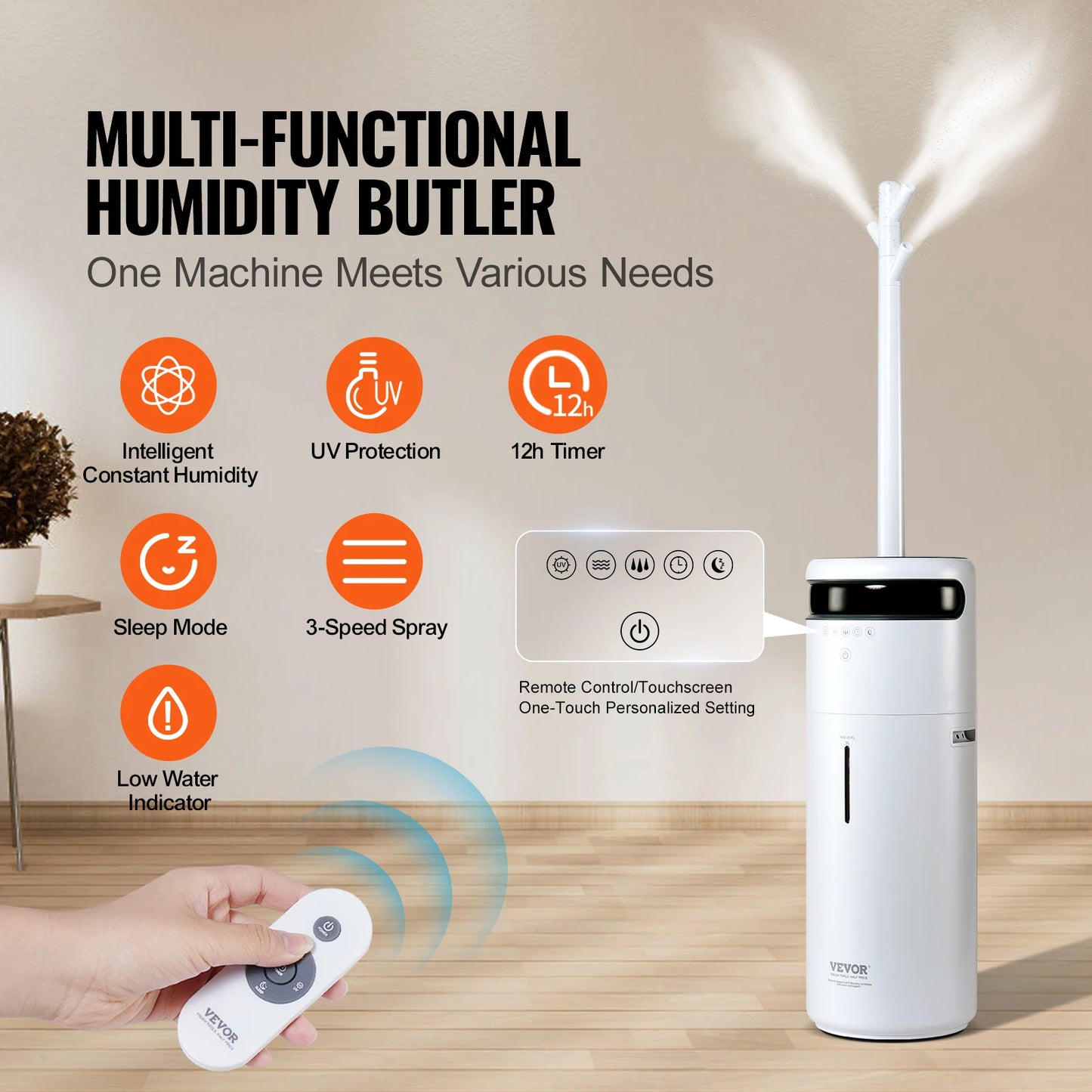 SucceBuy Humidifier Large Room 16L Water Tank Auto Shutoff