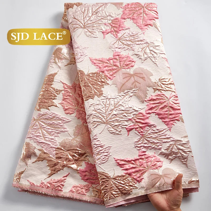 SJD LACA Nigerian Brocade Lace Damask Jacquard Fabrics